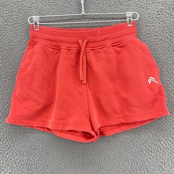 Oner Active Shorts Womens UK Small All Day Lightweight Sweet Red Pockets Terry - Picture 1 of 13